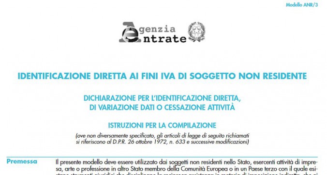 Informationsblatt der agenziaentrate.gov.it zur Umsatzsteuer Registrierung in Italien