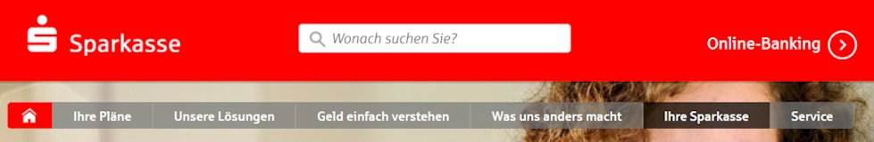 Sparkasse Webseite unter www.sparkasse.de