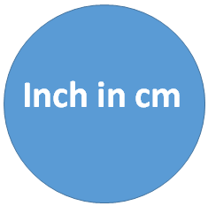 Inch in cm - Umrechnung