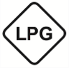 LPG ist das Symbol und die Kraftstoffkennzeichnung für Flüssiggas