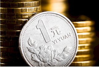 Die chinesische Münze 1 Yuan